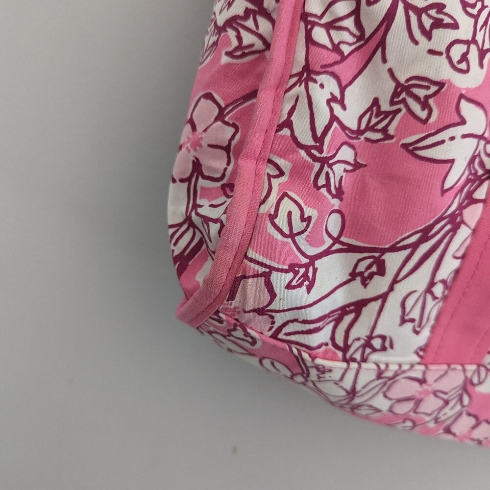 Lilly Pulitzer Alpha Phi Pink Floral Cotton Canvas Bag - Picture 5 of 7